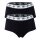 CHIARA FERRAGNI Damen Brief 2er Pack - Slips, Cotton Stretch, Logobund, uni Schwarz S