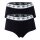 CHIARA FERRAGNI Womens Slip 2-Pack - Panties, Cotton Stretch, Logo Waistband, uni Black S (Small)