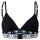 CHIARA FERRAGNI Damen Triangle BH, Bralette - Bügellos, Logobund, Cotton Stretch Schwarz L