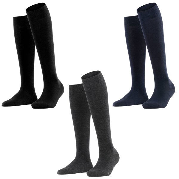 FALKE Womens Knee-high Sock - Softmerino KH, long Socks, plain Colour