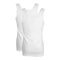 GÖTZBURG Herren Unterhemd 2er Pack - Feinripp, Unterwäsche Set, Pure Cotton Weiß M