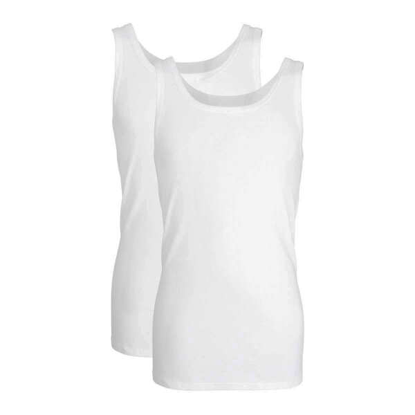 GÖTZBURG Herren Unterhemd 2er Pack - Feinripp, Unterwäsche Set, Pure Cotton Weiß 3XL