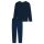UNCOVER by SCHIESSER Mens Pajamas 2-Piece Set - long, V-Neck, Cotton, patterned Dark blue L (Large)