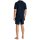 UNCOVER by SCHIESSER Mens Pajamas 2-Piece Set - Shorty, Short, V-Neck, Cotton, uni/patterned Dark blue 3XL (XXX-Large)