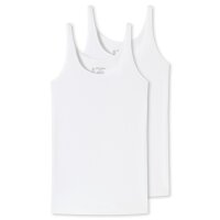 SCHIESSER Women Tank Top, Pack of 2 - Single Jersey, Series 95/5, uni White 3XL (XXX-Large)