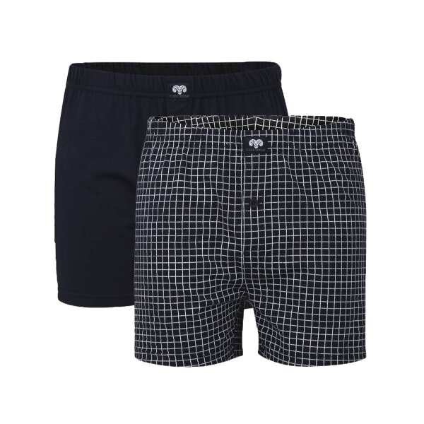 CECEBA Mens Shorts, 2-Pack - Boxer Shorts, Basic, Cotton, Single Jersey, M-3XL