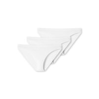 SCHIESSER Damen Slip 3er Pack - Minislip, Unterhose, Cotton Stretch 95/5, uni Weiß 3XL