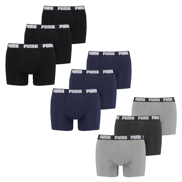 PUMA Mens Boxer Shorts, Pack of 3 - Everyday Boxers, Cotton Stretch, unicoloured