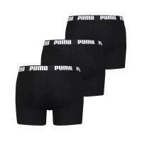 PUMA Herren Boxer Shorts im Vorteilspack - Everyday Boxers, Cotton Stretch, einfarbig Schwarz XL 3er Pack (1x3P)