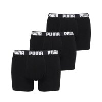PUMA Mens Boxer Shorts, Pack of 3 - Everyday Boxers, Cotton Stretch, unicoloured Black XL (X-Large)