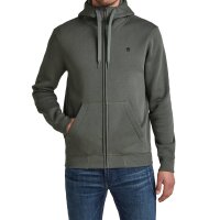 G-STAR Mens Sweat Jacket - Premium Core, Loungewear, Zipper, Hood, plain Grey S (Small)