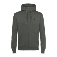 G-STAR Mens Sweat Jacket - Premium Core, Loungewear, Zipper, Hood, plain Grey M (Medium)