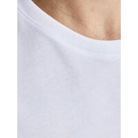 JACK&JONES Herren T-Shirt, 5er Pack - JJEORGANIC BASIC TEE O-NECK, Kurzarm, Bio-Baumwolle Weiß/Marineblau/Schwarz S