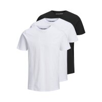 Jack & Jones Mens T-Shirt, 3-Pack - JJEORGANIC BASIC TEE O-NECK, short sleeve, organic cotton