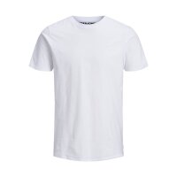 Jack & Jones Mens T-Shirt, 3-Pack - JJEORGANIC BASIC TEE O-NECK, short sleeve, organic cotton White/Black S (Small)