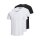 Jack & Jones Mens T-Shirt, 3-Pack - JJEORGANIC BASIC TEE O-NECK, short sleeve, organic cotton White/Black S (Small)