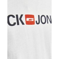 JACK&JONES Herren T-Shirt, 3er Pack - JJECORP LOGO TEE CREW NECK, Logo-Print, Baumwolle Weiß/Marineblau/Schwarz S