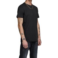 JACK&JONES Herren T-Shirt, 2er Pack - JACBASIC CREW NECK TEE, Kurzarm, einfarbig, Baumwolle Schwarz M