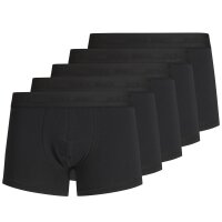 JACK&JONES Herren Boxer Shorts, 5er Pack - JACTONE IN TONE TRUNKS, Baumwoll-Stretch Schwarz S