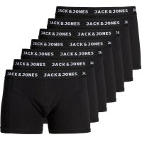 JACK&JONES Herren Boxer Shorts, 7er Pack - JACHUEY TRUNKS, Baumwoll-Stretch Schwarz S
