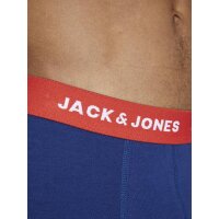Jack & Jones Mens Boxer Shorts, 5-Pack - JACLEE TRUNKS, Cotton Stretch Black/Blue S (Small)