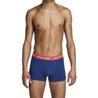 JACK&JONES Herren Boxer Shorts, 5er Pack - JACLEE TRUNKS, Baumwoll-Stretch Schwarz/Blau S