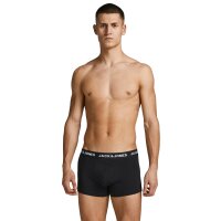 Jack & Jones Mens Boxer Shorts, 5-Pack - JACHUEY TRUNKS, Cotton Stretch Black S (Small)