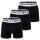 JACK&JONES Herren Boxer Shorts, 3er Pack - SENSE TRUNKS, Baumwoll-Stretch Schwarz/Weiß S