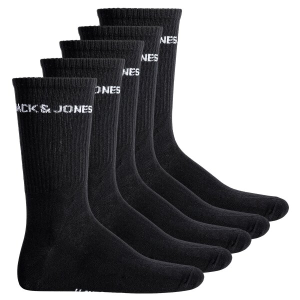 Jack & Jones Mens Tennis Socks 5-pack - JACBASIC LOGO TENNIS SOCK, One Size