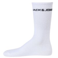 Jack & Jones Mens Tennis Socks 5-pack - JACBASIC LOGO TENNIS SOCK, One Size White 40-46 (UK 7-11)