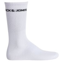 JACK&JONES Herren Tennissocken 5er Pack - JACBASIC LOGO TENNIS SOCK, One Size Weiß 40-46
