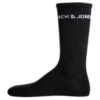 JACK&JONES Herren Tennissocken 5er Pack - JACBASIC LOGO TENNIS SOCK, One Size Schwarz 40-46
