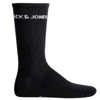 JACK&JONES Herren Tennissocken 5er Pack - JACBASIC LOGO TENNIS SOCK, One Size Schwarz 40-46