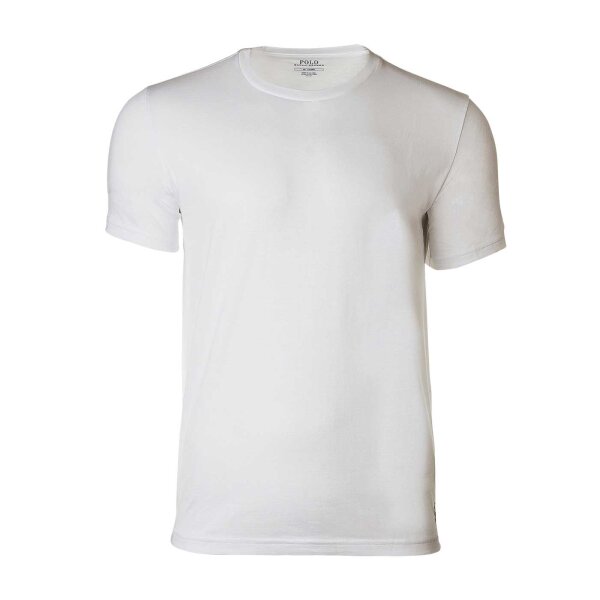 POLO RALPH LAUREN Mens T-shirt, round neck, cotton, plain with logo - white