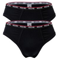 MOSCHINO Herren Slips 2er Pack - Micro Briefs, Unterhose, Cotton Stretch, uni