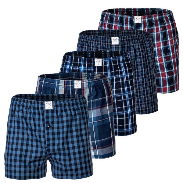 MG-1 Mens Woven Boxer, 5-pack - Classic Boxer Shorts, patterned, economy pack