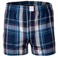 MG-1 Herren Web-Boxer, 5er Pack - Classic Boxer-Shorts, gemustert, Spar-Pack Blau/Rot M