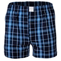 MG-1 Mens Woven Boxer, 5-pack - Classic Boxer Shorts, patterned, economy pack Blue/Red M (Medium)