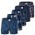 MG-1 Herren Web-Boxer, 5er Pack - Classic Boxer-Shorts, gemustert, Spar-Pack Blau/Rot M