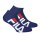 FILA Unisex, 2 Pairs of Socks - Invisible Sneakers, Logo, solid Colour Blue 35-38 (UK 3-5)