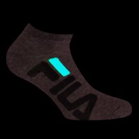 FILA Unisex Socken im Pack - Invisible Sneakers, Logo, einfarbig Grau 35-38 6er Pack (3x2P)