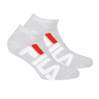 FILA Unisex Socken im Pack - Invisible Sneakers, Logo, einfarbig Grau 35-38 6er Pack (3x2P)