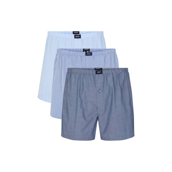 JOOP! mens woven boxer shorts, 3-pack - cotton, with opening, logo, multipack