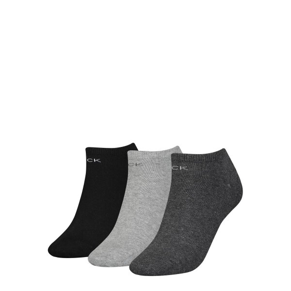 Calvin Klein Women Sneaker Socks, 3 Pack - short Socks, One Size Grey 4-7