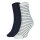 TOMMY HILFIGER Damen Socken, 2er Pack - Womens Patterned Styles Dunkelblau/Weiß 35-38