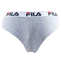 FILA Ladies Brazilian Briefs - 4 Pack, Logo Waistband, Cotton Stretch, Solid Colour White/Black/Grey/Navy S (Small)