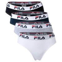 FILA Ladies Briefs - 4 Pack Briefs, Logo Waistband, Cotton Stretch, Unicoloured