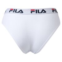 FILA Ladies Briefs - 4 Pack Briefs, Logo Waistband, Cotton Stretch, Unicoloured White/Black/Grey/Navy XS (X-Small)