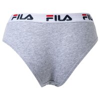 FILA Ladies Briefs - 4 Pack Briefs, Logo Waistband, Cotton Stretch, Unicoloured White/Black/Grey/Navy XS (X-Small)