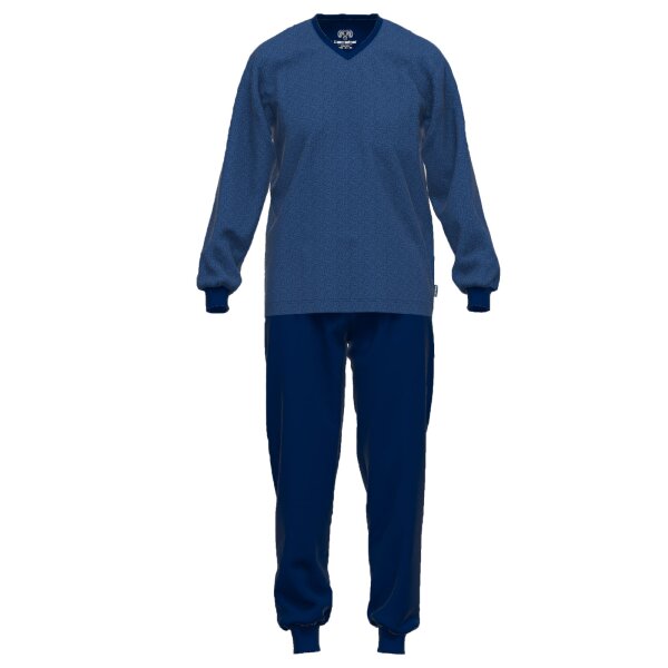 CECEBA mens pyjamas, 2-piece set - pyjamas, long, V-neck, climate-active